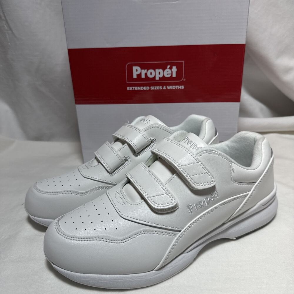 Propet Tour Walker Strap White Women's 10 Narrow (AA) Diabetic Shoes W3902